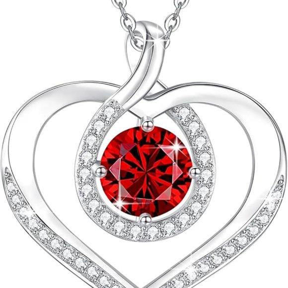 Elegant Sterling Silver Heart Pendant Necklace (NWOT) - Picture 3 of 8